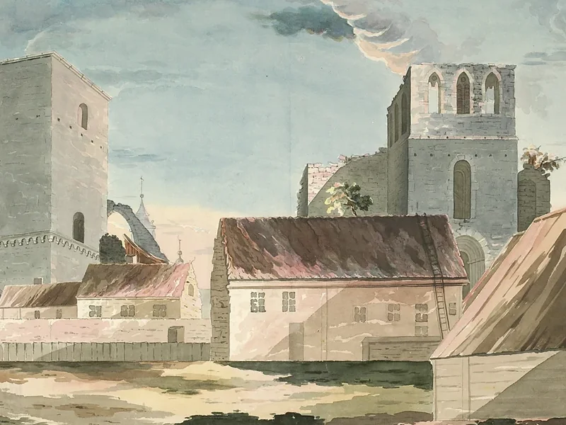 1795-Lars Cedergren - Rovine di una chiesa medievale a Visby, Gotland